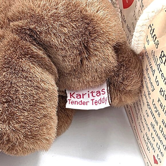 Gund Karitas Tender Teddy Brown Plush Teddy Bear 1989 Tags Gift Bag Vintage NOS - Picture 7 of 15